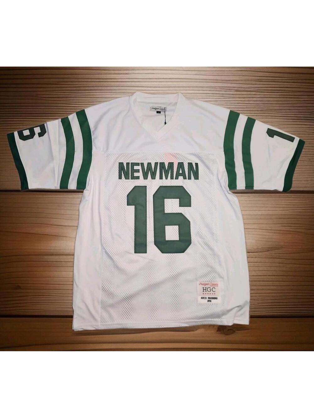 Arch Manning High School Jersey Headgear Classics Size Large Newman Greenies